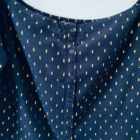 LUCKY 🍀 BRAND navy blue and gold Cold Shoulders - Picture 3 of 8